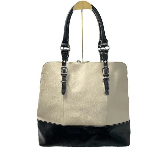Wilson Leather Two-tone Leather Large Tote - Picture 4 of 9